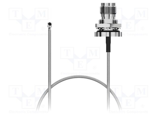 Cable; IPEX MHF 1,TNC female; brown; -40÷85°C; 0÷6GHz; 100mm; 50Ω