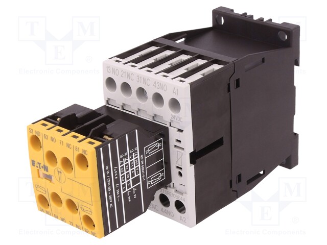Contactor: 3-pole; NO x3; Auxiliary contacts: NC x4,NO x4; 24VDC