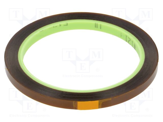 Tape: electrical insulating; W: 6mm; L: 33m; Thk: 0.076mm; acrylic