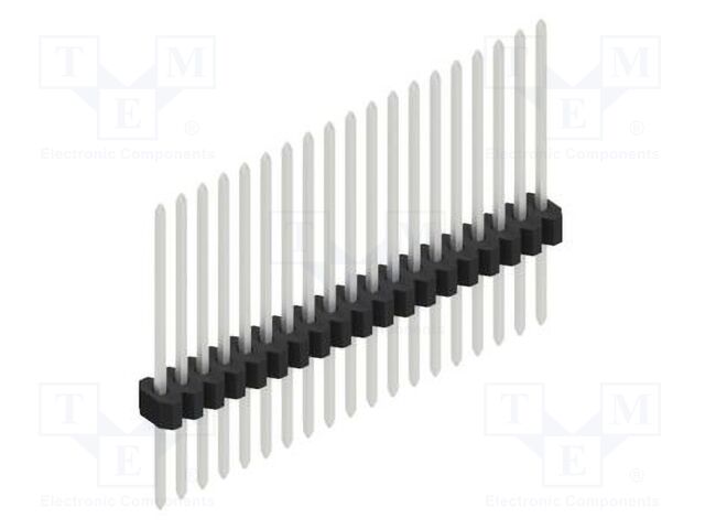 Connector: pin strips; pin header; male; PIN: 19; 1.27mm; THT; 1x19