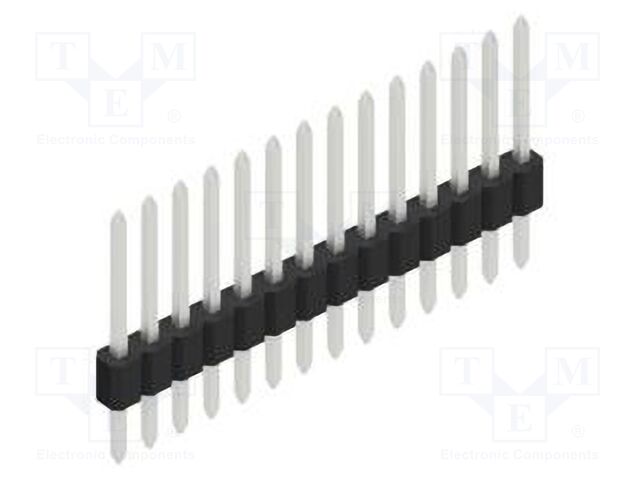 Connector: pin strips; pin header; male; PIN: 14; 1.27mm; THT; 1x14