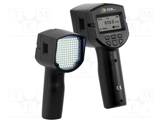 Meter: tachometer, LED stroboscope; Display: LCD; Temp: max.50°C