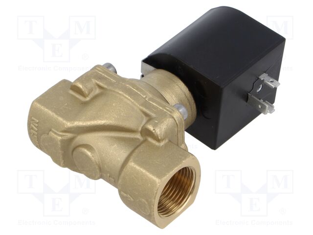 Electromagnetic valve; 0÷10bar; brass; NBR caoutchouc; IP65