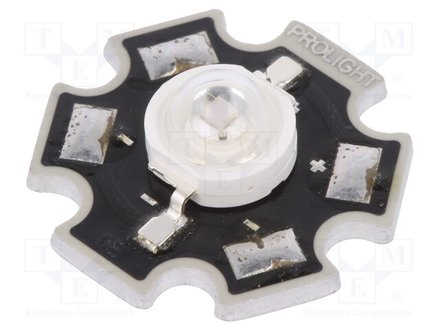 Power LED; STAR; ultraviolet; Pmax: 1W; 390-410nm; 130°; SMD; Proeon