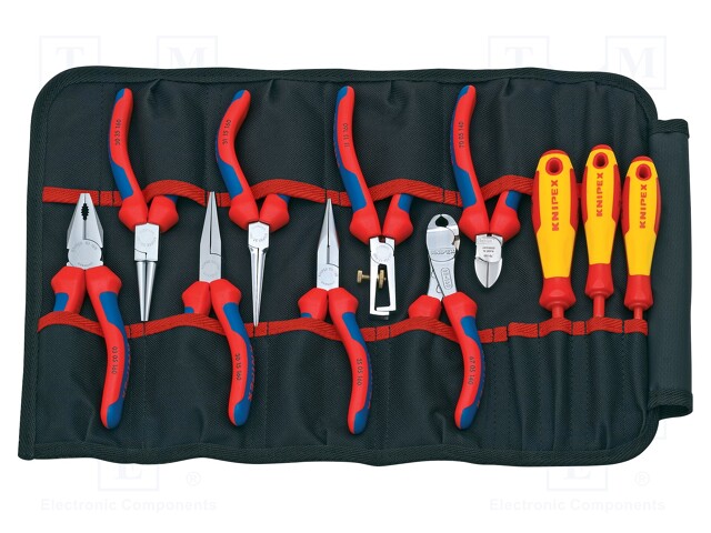 Pliers, insulation screwdrivers; Pcs: 11; Package: case; 1kV