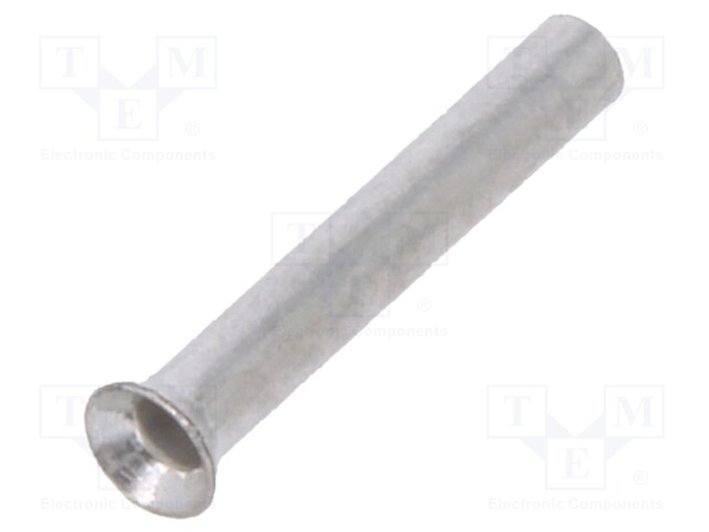 Bootlace ferrule; non-insulated; copper; 0.14mm2; 6mm; tinned