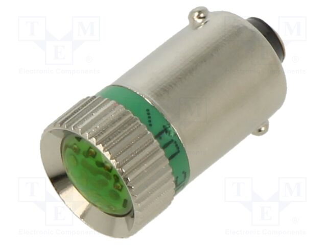 Indicator: LED; BA9S,T10; green; plastic; 24VDC; -20÷60°C