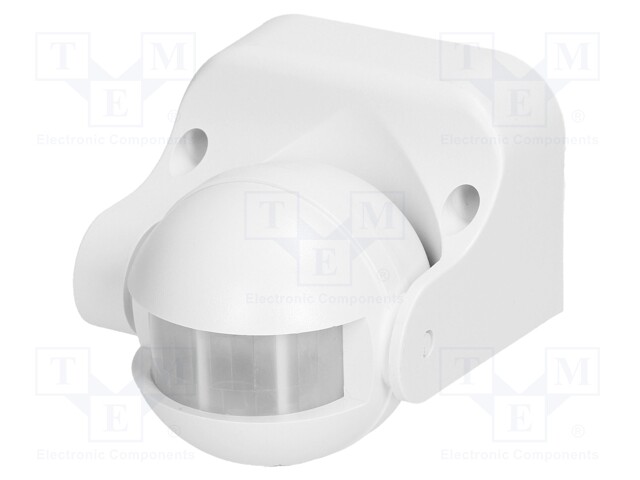 Motion sensor; wall mount; 230VAC; IP44; 12m; Range: 10s÷7min; 180°