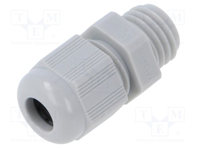 Cable gland; M12; 1.5; IP68; polyamide 6; light grey; HELUTOP® HT