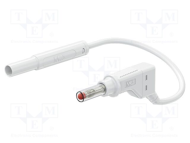 Test lead; 19A; banana plug 4mm,angular banana plug 4mm; Len: 1m