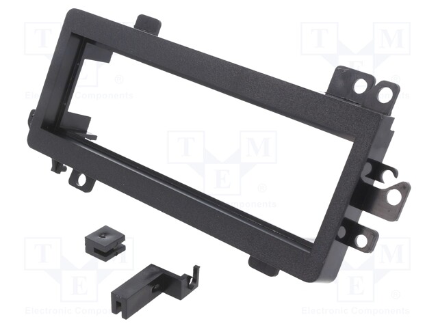 Radio mounting frame; 1 DIN; black