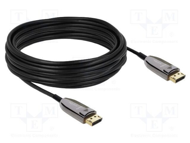 Cable; DisplayPort plug,both sides; TPU; Len: 10m; black; grey