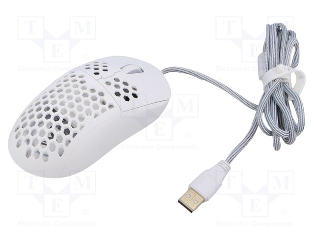 Optical mouse; white,red; USB A; wireless,wired; 1.8m; 600mAh; 6h