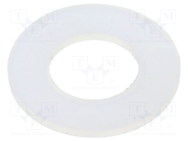Washer; round; D=16mm; h=1mm; polyamide; natural