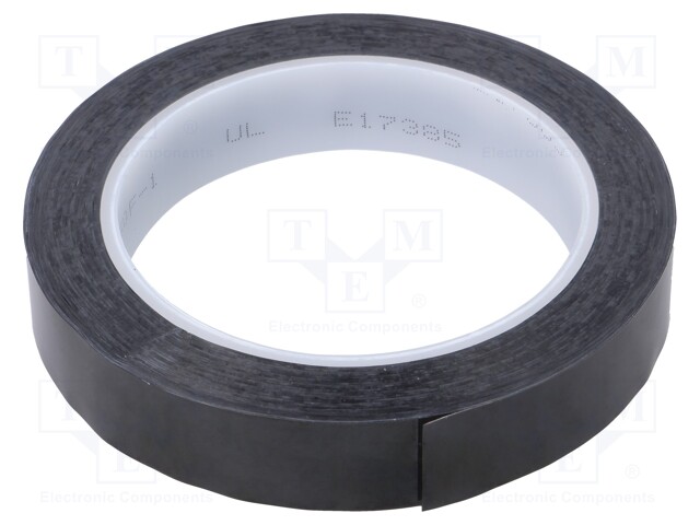 Tape: electrical insulating; W: 19mm; L: 66m; Thk: 63um; black; 100%