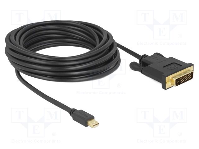 Cable; DVI-D (24+1) plug,mini HDMI plug; Len: 5m; black; 32AWG