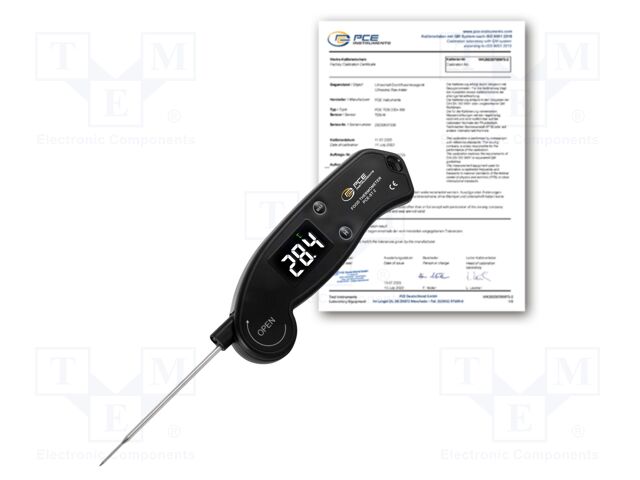 Meter: temperature; LCD 1,7"; -40÷300°C; Resol: 0.1°C; IP54