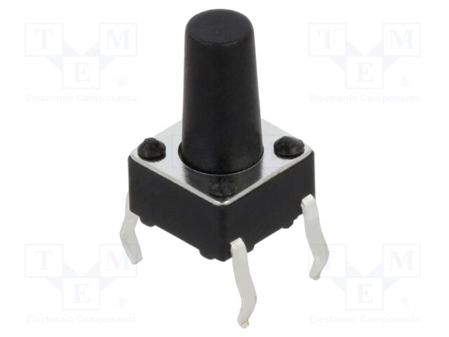 Microswitch TACT; SPST; Pos: 2; 0.05A/12VDC; THT; 1.57N; 6x6x3.5mm