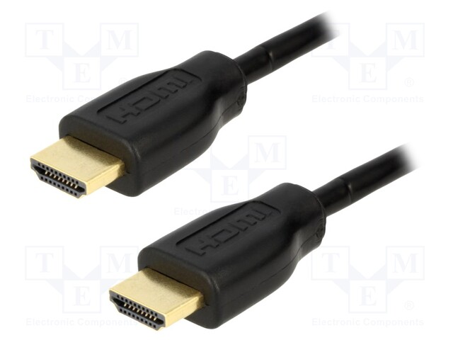Cable; HDMI 1.4; HDMI plug,both sides; 7.5m; black