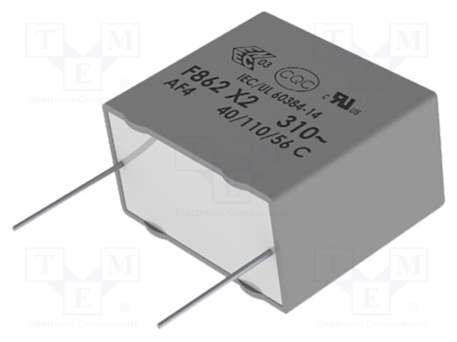 Capacitor: polypropylene; X2; 470nF; 22.5mm; 26x18.5x10mm; 200V/μs