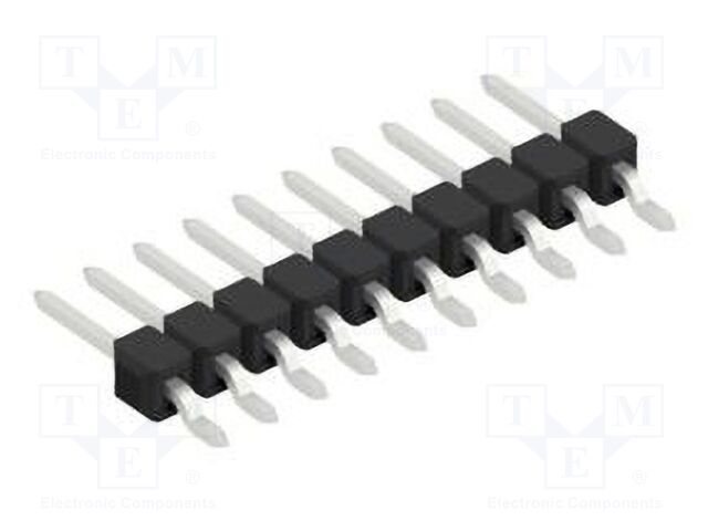 Connector: pin strips; pin header; male; PIN: 10; 2.54mm; SMT; 1x10