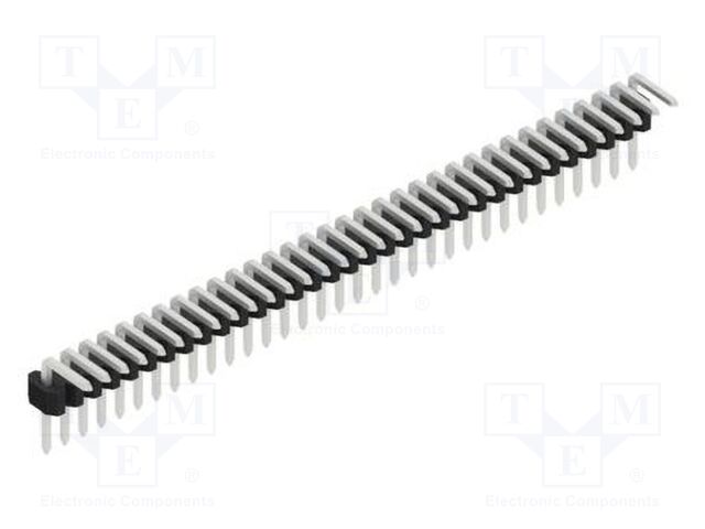 Connector: pin strips; pin header; male; PIN: 33; 1.27mm; THT; 1x33