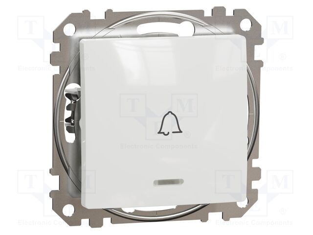 Momentary switch; Poles: 1; 250VAC; IP20; white; monostable