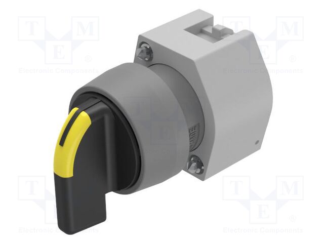 Switch: rotary; 22mm; Stabl.pos: 2; grey/black; BA9S,LED; IP65