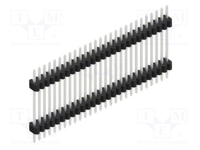 Connector: pin strips; pin header; male; PIN: 27; 1.27mm; THT; 1x27