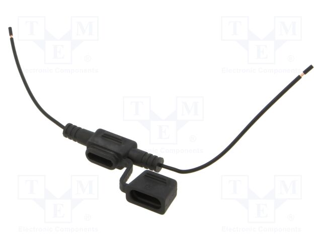 Fuse holder; 10.9mm; 5A; cables; Leads: 2 leads; IP67; 58V; 18AWG