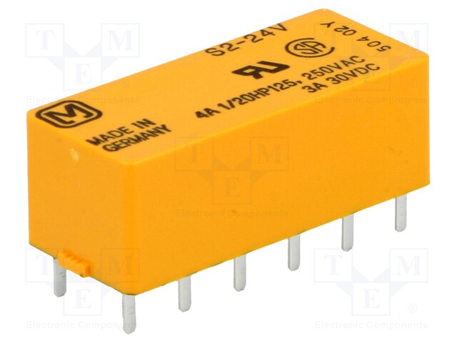 Relay: electromagnetic; SPST-NO x2 + SPST-NC x2; Ucoil: 24VDC