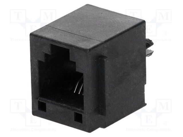 Socket; RJ11; PIN: 6; Cat: 3; high; Layout: 6p6c; THT; straight