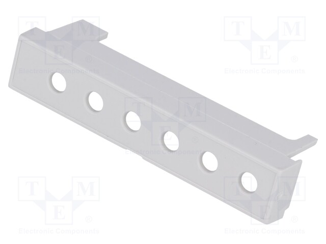 Terminals cover; grey; 10.16mm; Holes no: 6