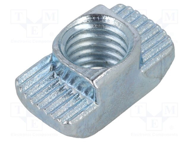 Nut; for profiles; Width of the groove: 10mm; steel; zinc