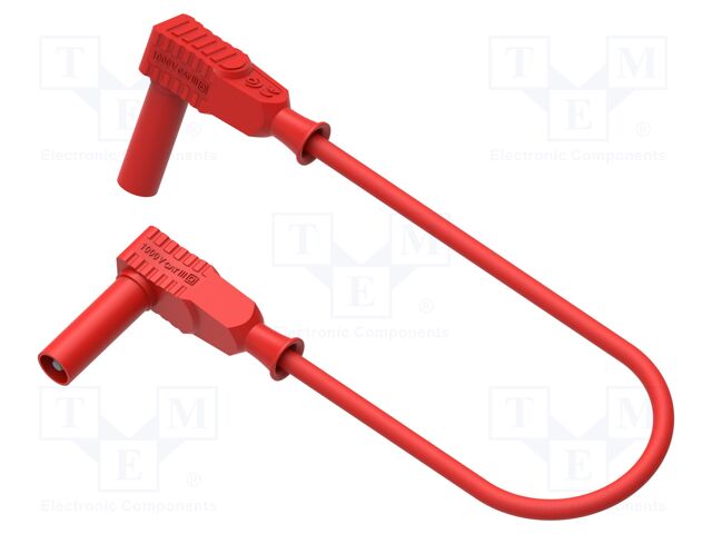 Test lead; 36A; angular banana plug 4mm,both sides; insulated