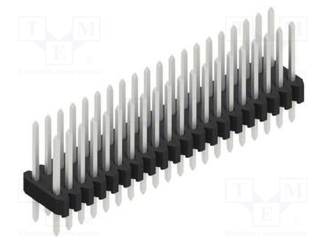 Connector: pin strips; pin header; male; PIN: 40; 1.27mm; THT; 2x20