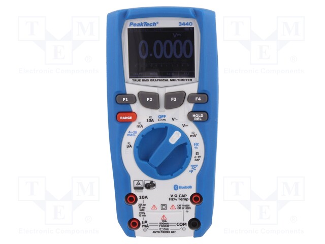 Digital multimeter; LCD TFT 2,2" (320x240),graphical; True RMS