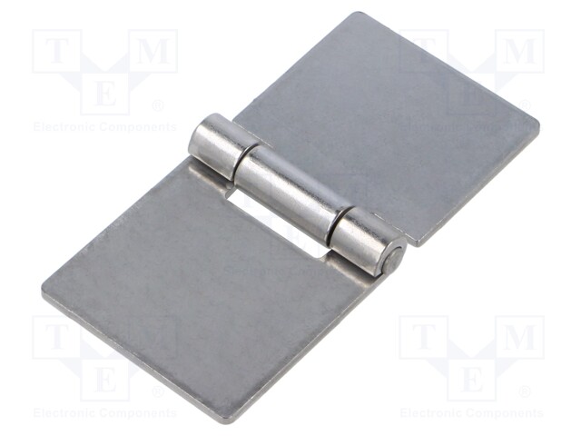 Hinge; Width: 80mm; stainless steel; H: 40mm; V: for welding