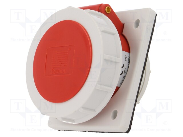 Connector: AC supply 3-phase; socket; female; 16A; 400VAC; IP67