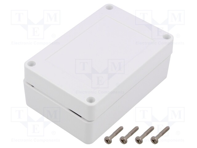 Enclosure: multipurpose; X: 70mm; Y: 105mm; Z: 40mm; ASA; white; IP67