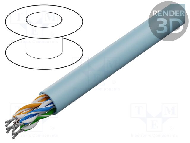 Wire; U/UTP; industrial Ethernet,RS422,outdoor; 5e; stranded; Cu