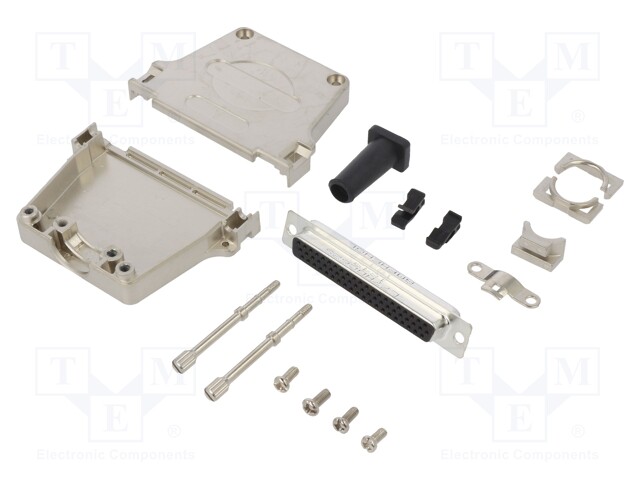 D-Sub HD; PIN: 62; female; shielded,with strain relief; straight