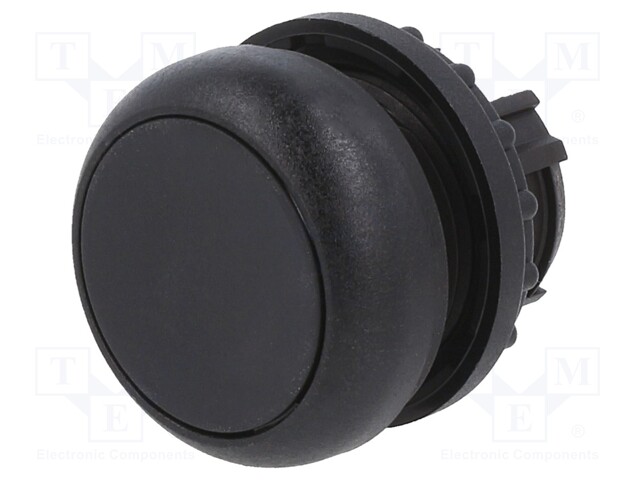 Switch: push-button; Stabl.pos: 1; 22mm; black; Illumin: none; IP67