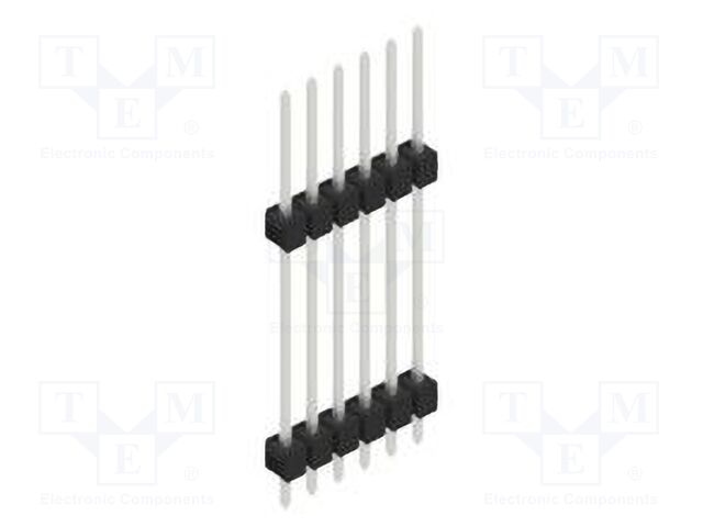 Connector: pin strips; pin header; male; PIN: 6; 2.54mm; THT; 1x6