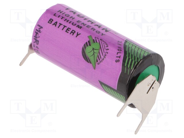 Battery: lithium (LTC); 3.6V; 2/3AA; Ø14.7x33.5mm; 1600mAh