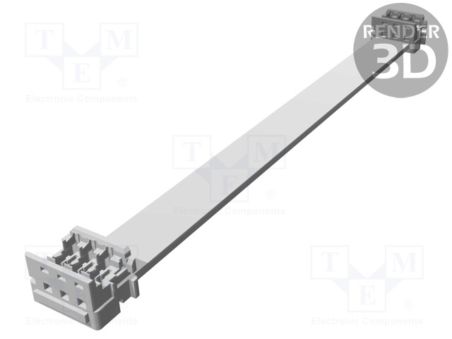 Ribbon cable with connectors; PIN: 6; 1.27mm; PicoFlex; 1.2A; 250V