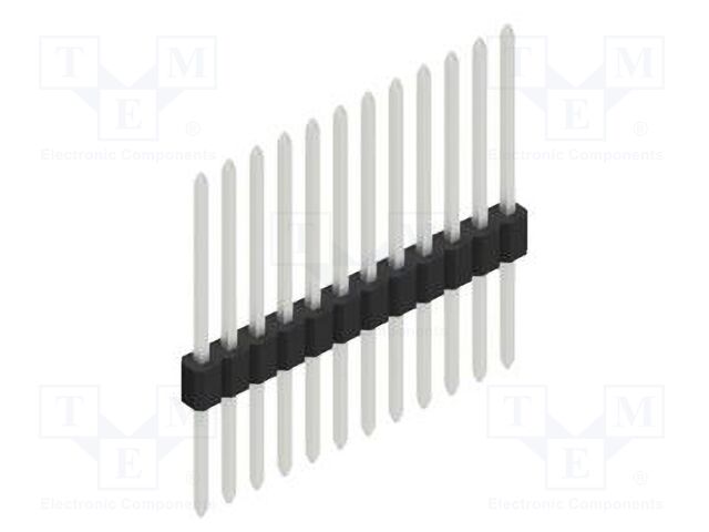 Connector: pin strips; pin header; male; PIN: 12; 1.27mm; THT; 1x12