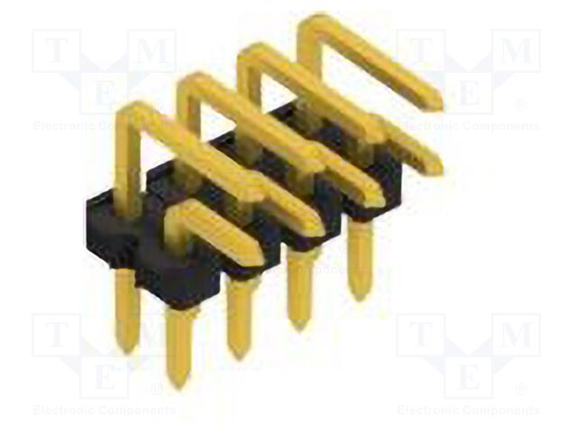 Connector: pin strips; pin header; male; PIN: 8; 2.54mm; THT; 2x4