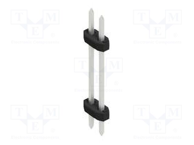 Connector: pin strips; pin header; male; PIN: 2; 2mm; THT; 2x1; 100V