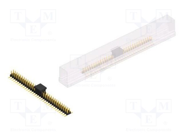 Connector: pin strips; pin header; male; PIN: 64; 2mm; SMT; 2x32